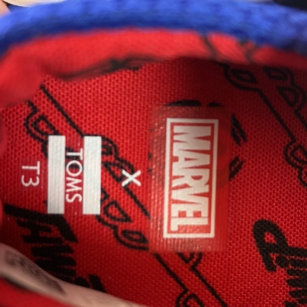 Toms x Marvel Spider-Man Baby Lima Shoes Size T3